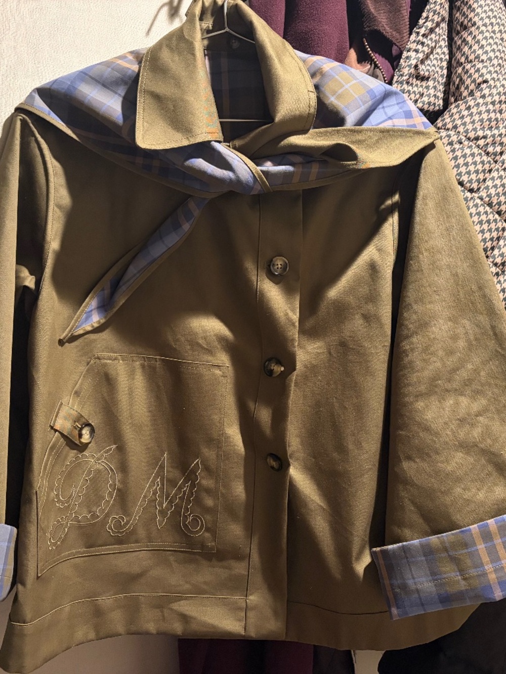 NWT Damson Madder Jerry 100% Cotton Cropped Trench Coat